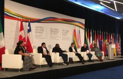 Speakers on a panel at the 2018 ERC Conference.